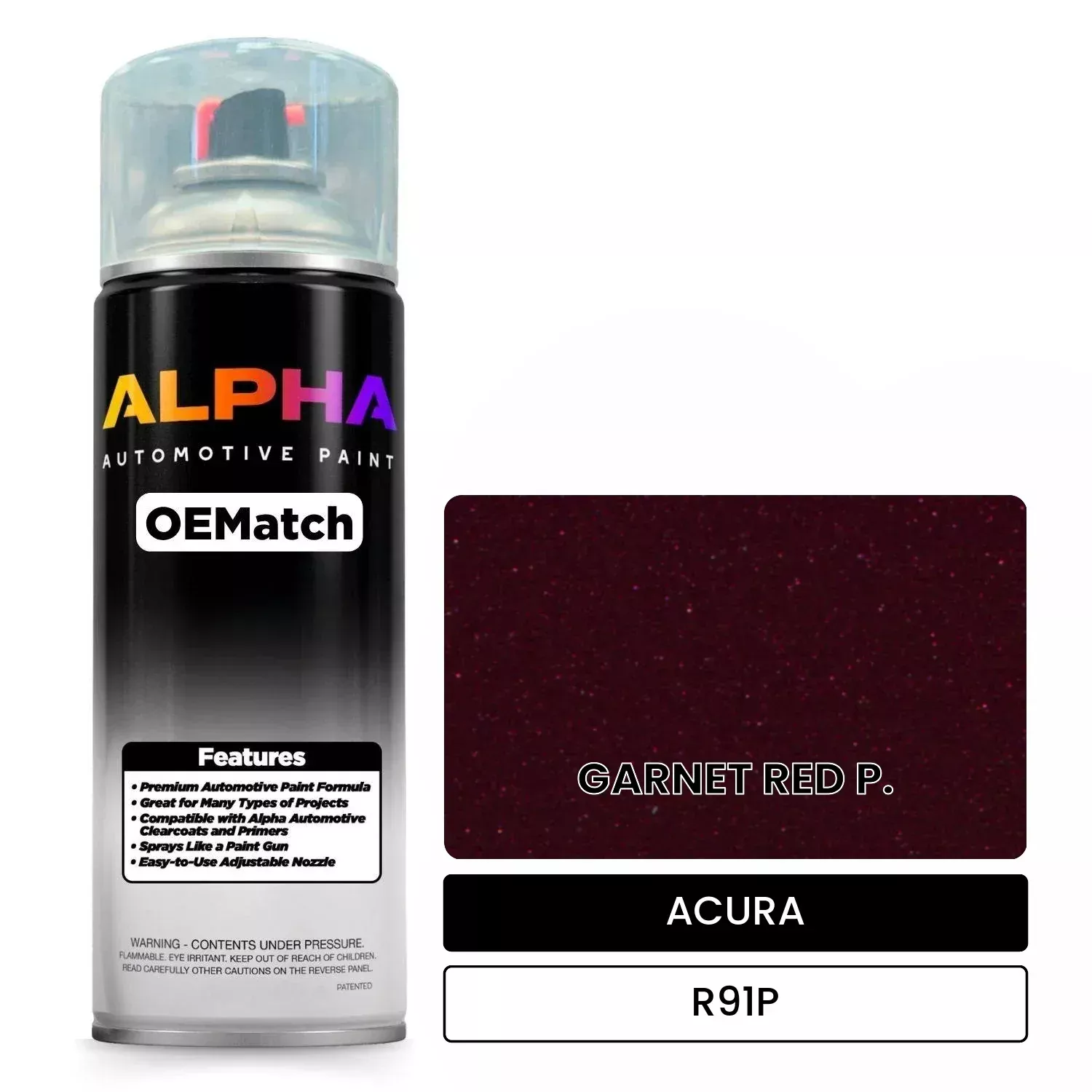 ACURA GARNET RED P. R91P | OEMatch Automotive Spraycan