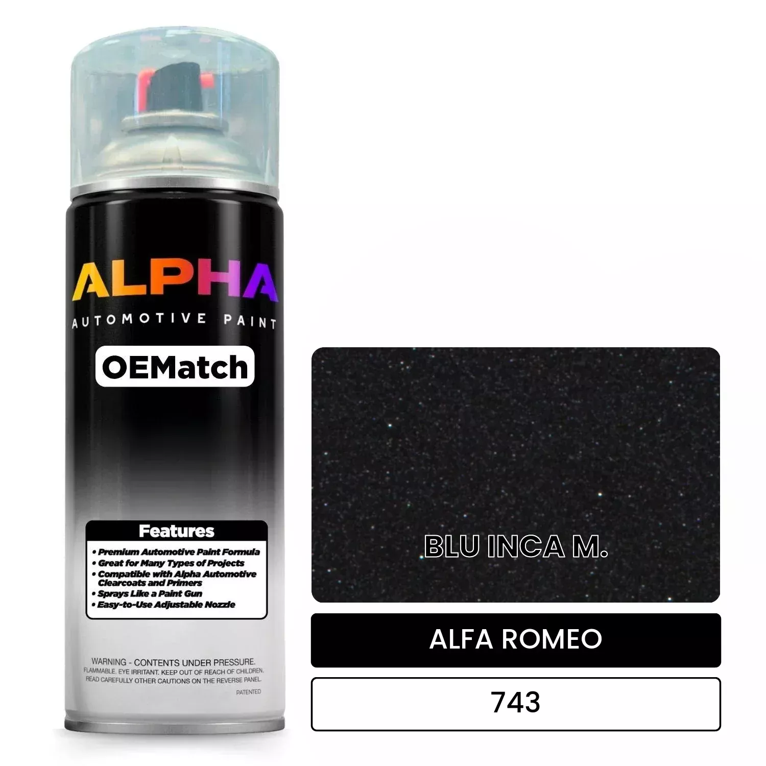 ALFA ROMEO BLU INCA M. 743 | OEMatch Automotive Spraycan