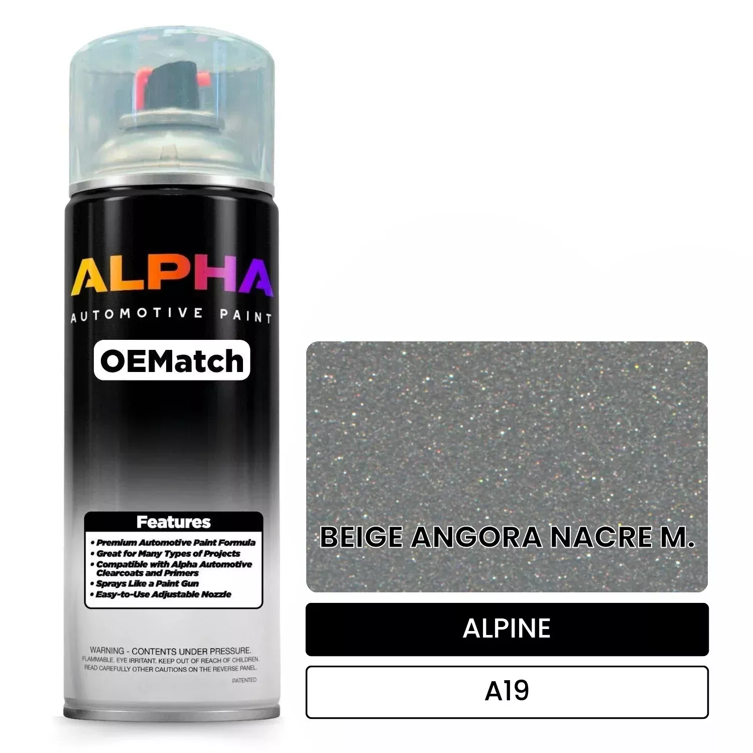 ALPINE BEIGE ANGORA NACRE M. A19 | OEMatch Automotive Spraycan