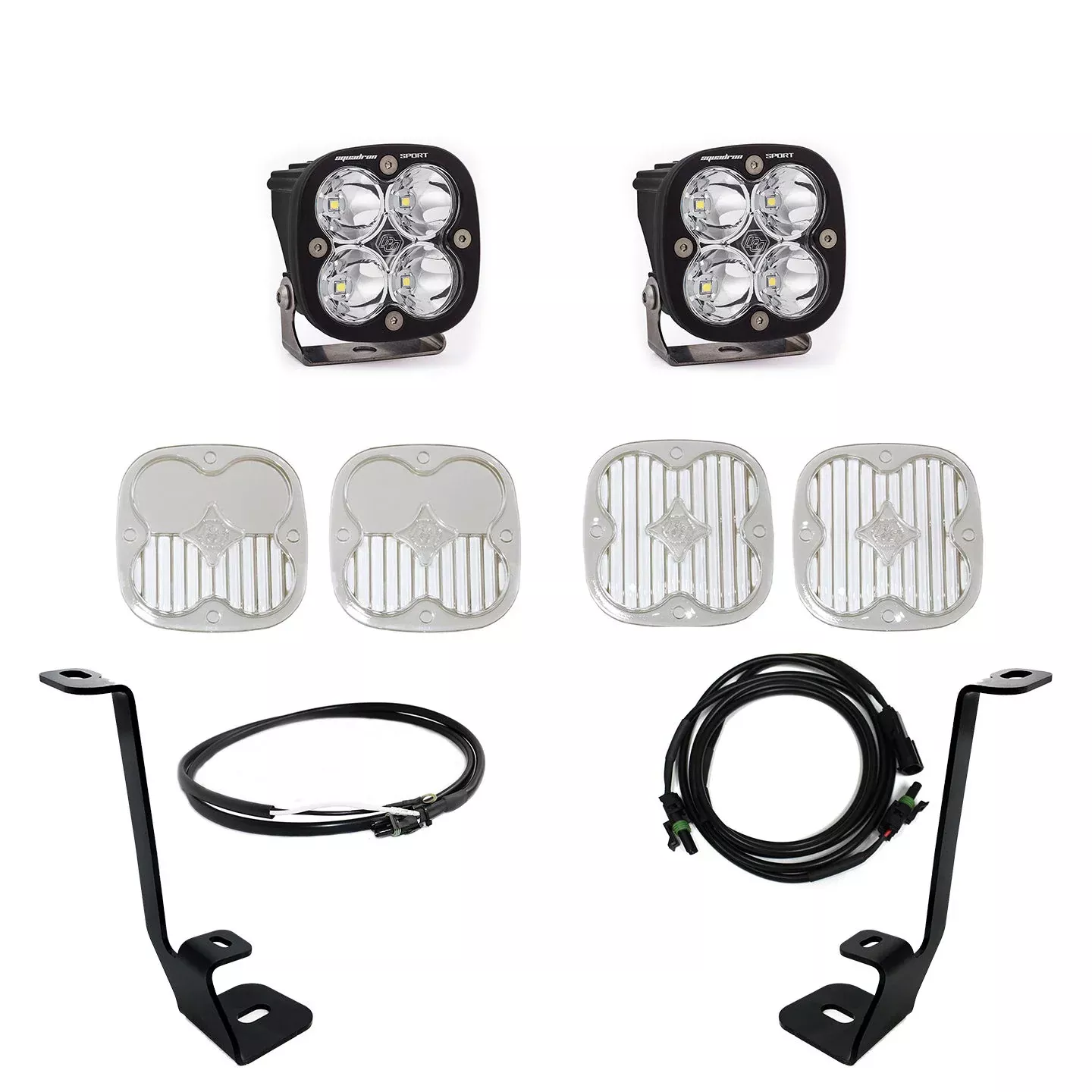 Baja Designs 447695UP - Squadron Sport A-Pillar Kit 21-23 F-150 (Spot; Clear; Upfitter Wiring)