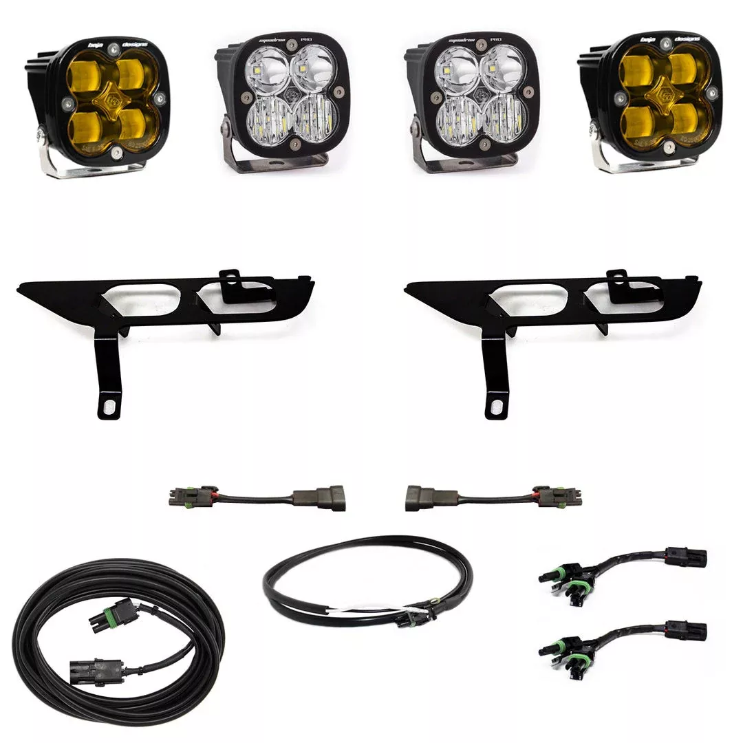 Baja Designs 447698UP - Ford, F150, (21-On), FPK, SAE Baja Amber/Sport DC, Up w/o DRL