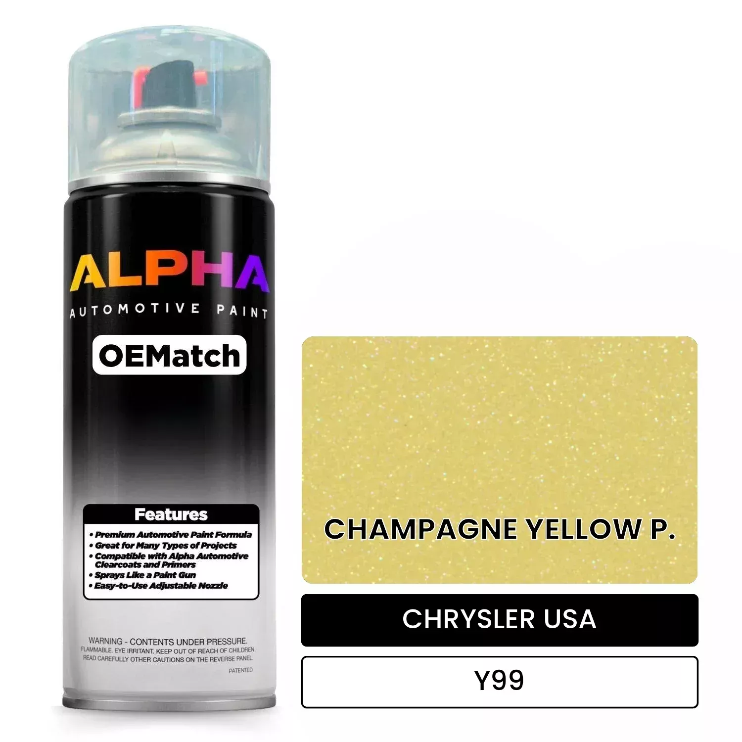 CHRYSLER USA CHAMPAGNE YELLOW P. Y99 | OEMatch Automotive Spraycan
