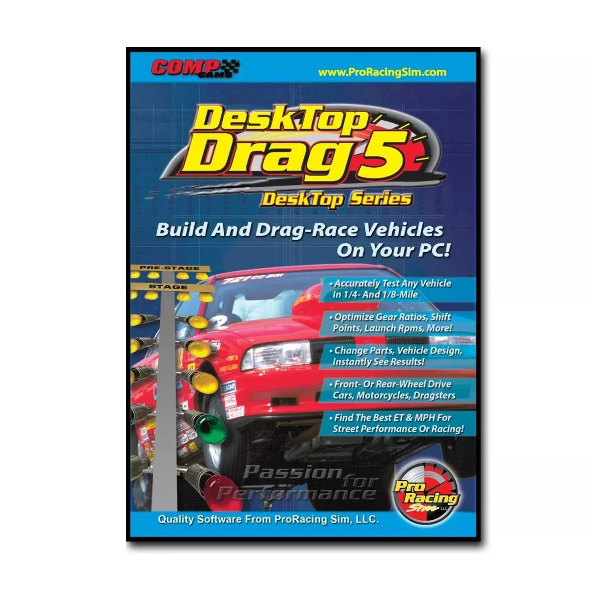 Competition Cams 186401 ProRacing Sim DeskTop Drag5 Drag Race Simulation