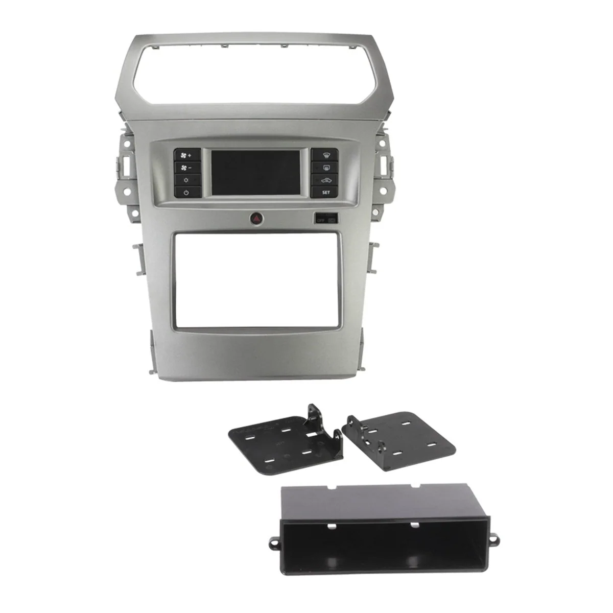 DISCONTINUED - Scosche FD6201CHB Custom Fit ISO Double DIN Or Single DIN w/Pocket Dash Kit