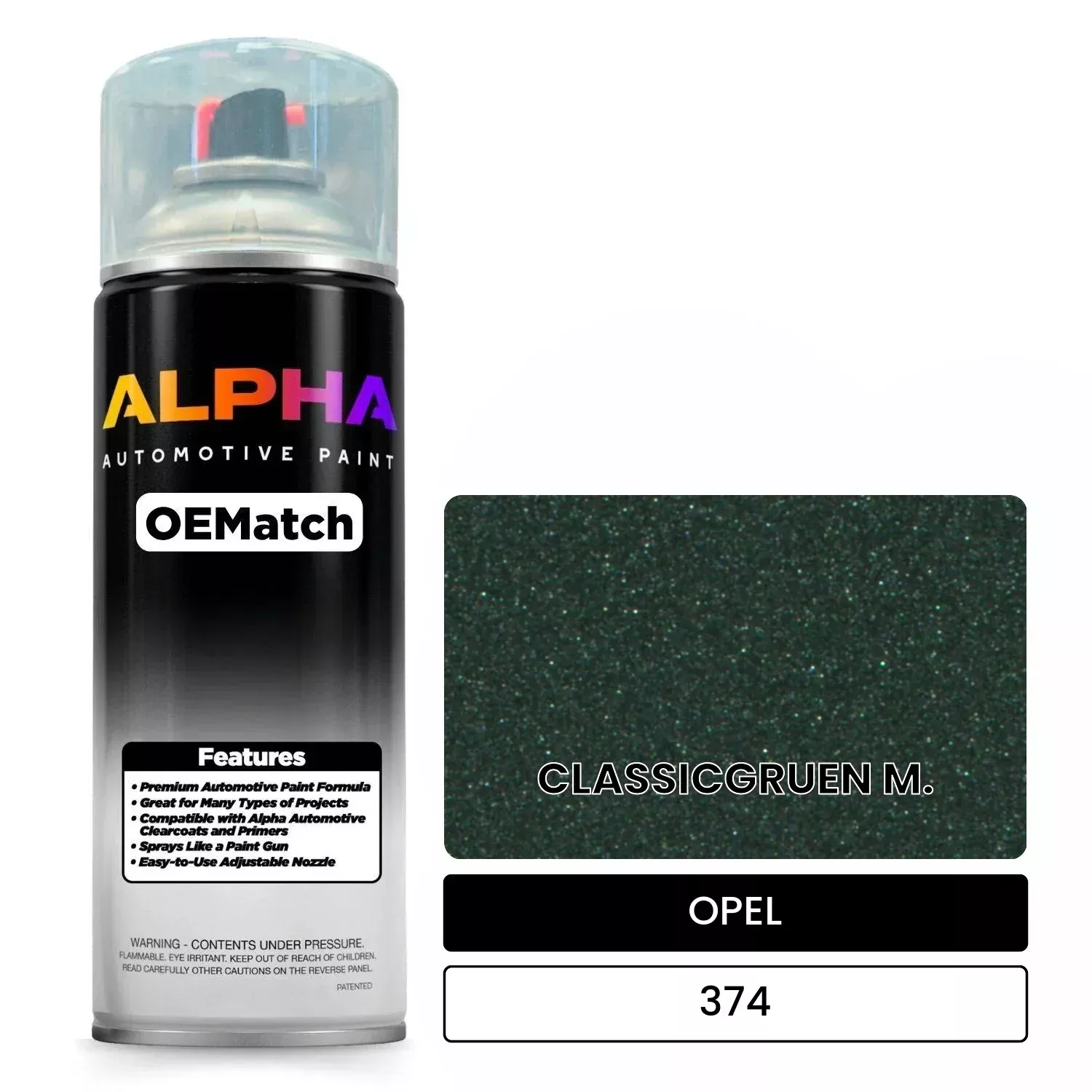 OPEL CLASSICGRUEN M. 374 | OEMatch Automotive Spraycan