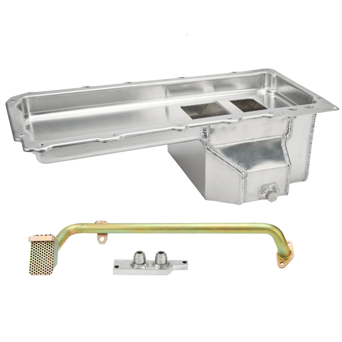 Racing Power Company R4010KIT Fabricated Aluminum LS Oil Pan Kit Include Pick/Oil Adapter