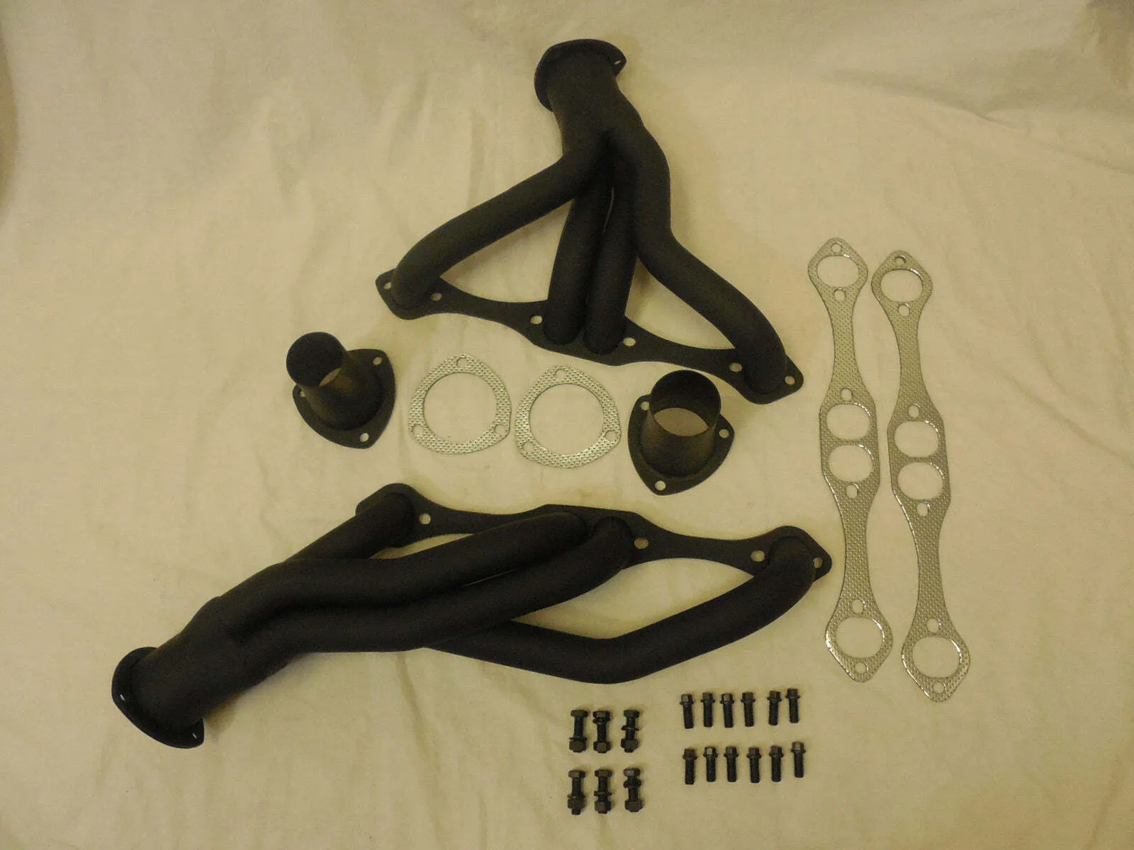 Racing Power Company R9785BK 1967-1987 small block chevy shorty headers,