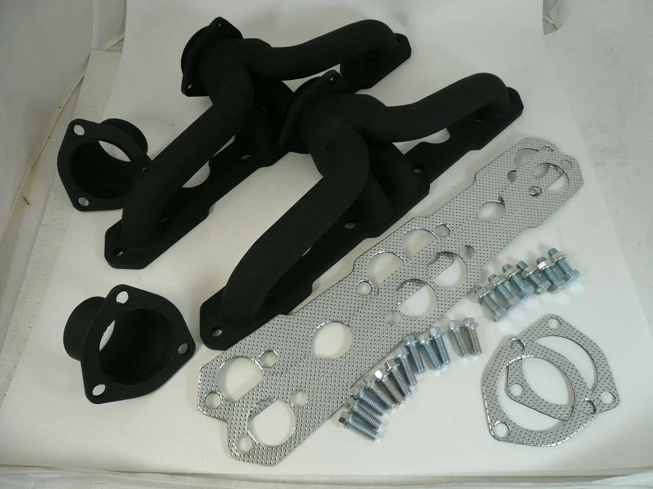 Racing Power Company R9797BK 55-57 chevy short headers set-black