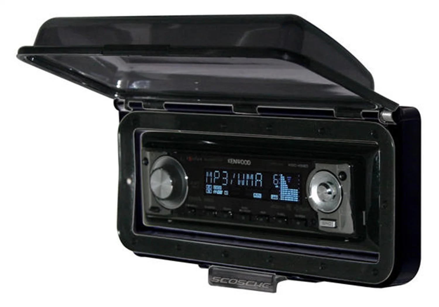 Scosche ACM3 Universal Aqua Marine Radio Cover Universal DIN w/Flip-Up Door