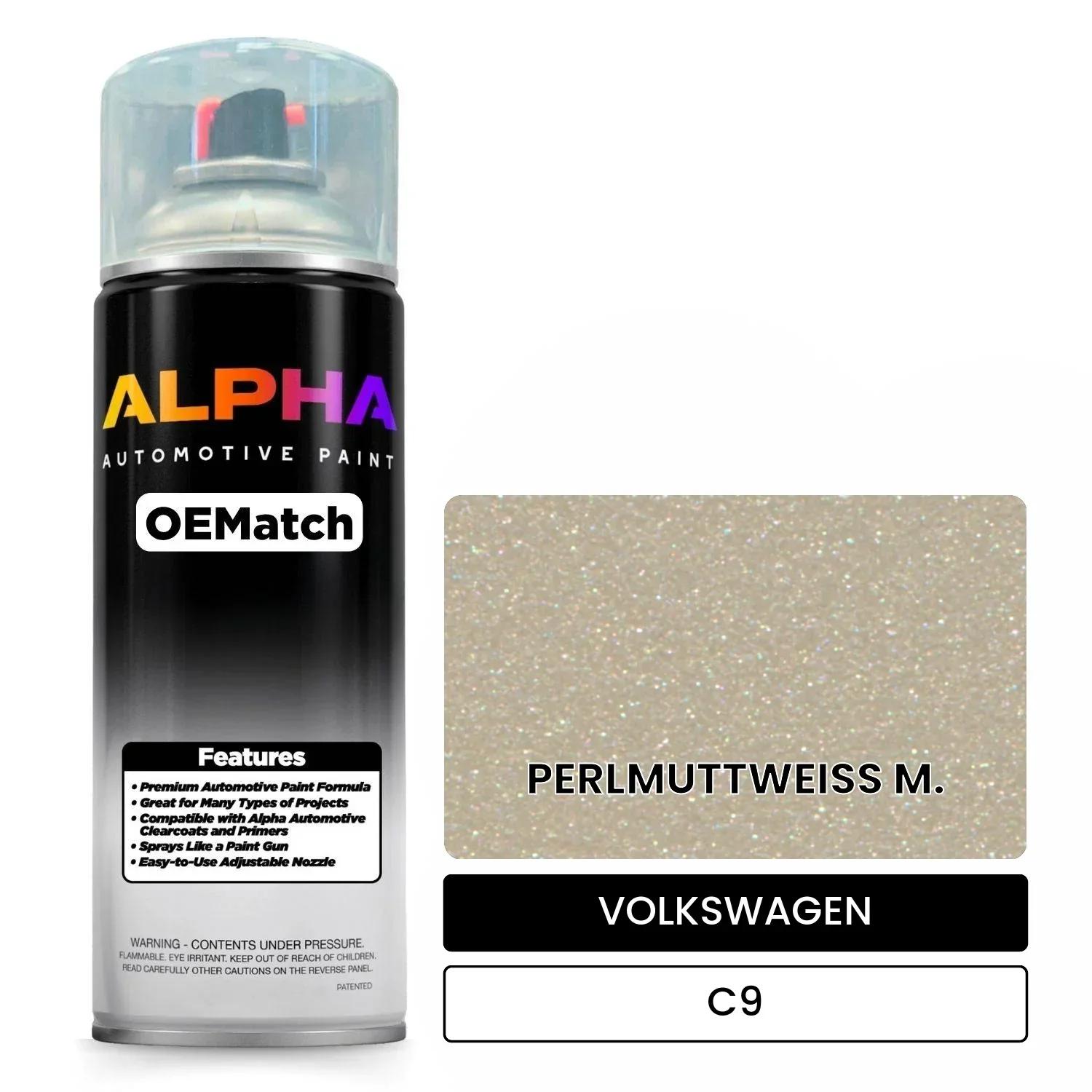VOLKSWAGEN Pearl White Metallic C9 | OEMatch Automotive Spraycan
