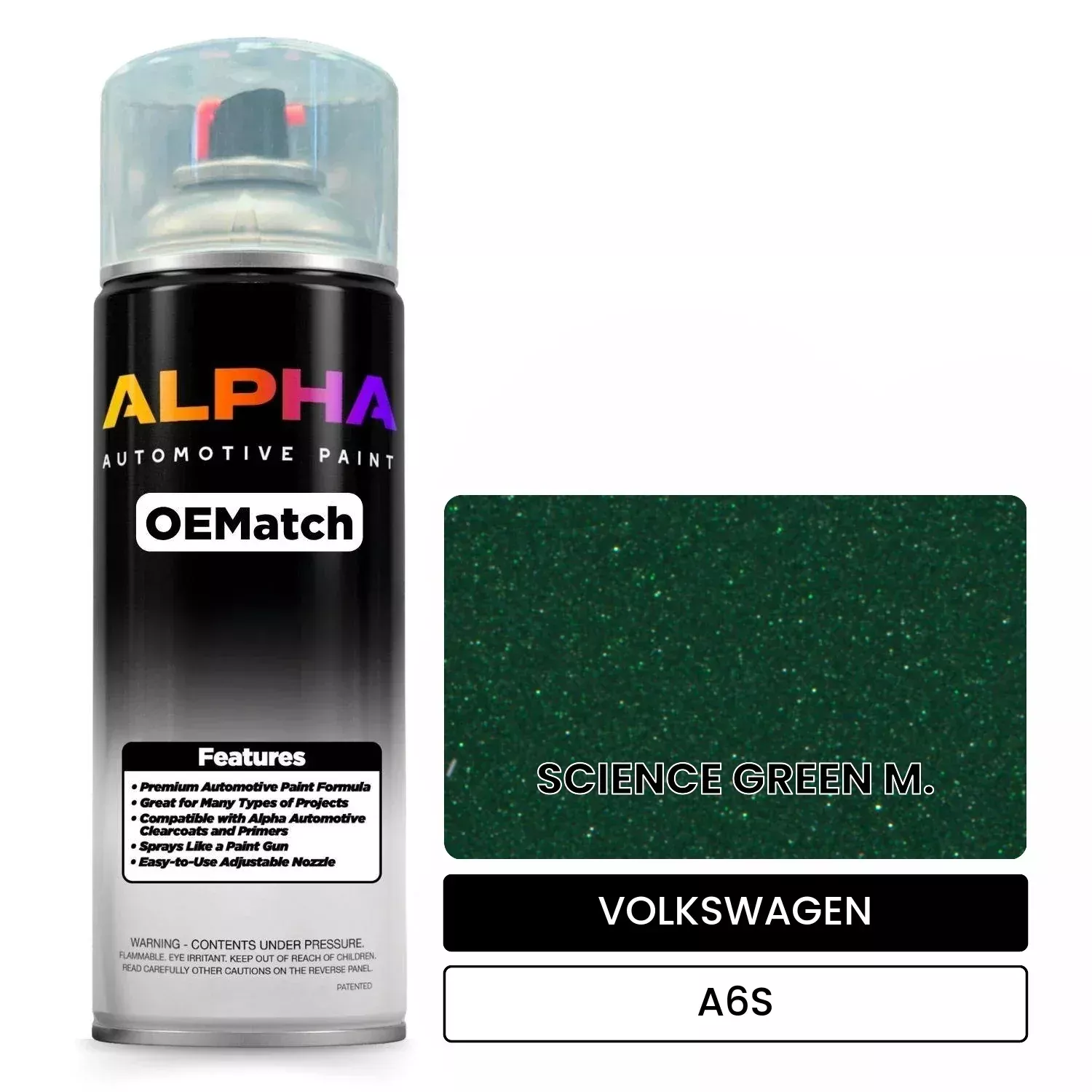 VOLKSWAGEN Science Green Metallic A6S | OEMatch Automotive Spraycan