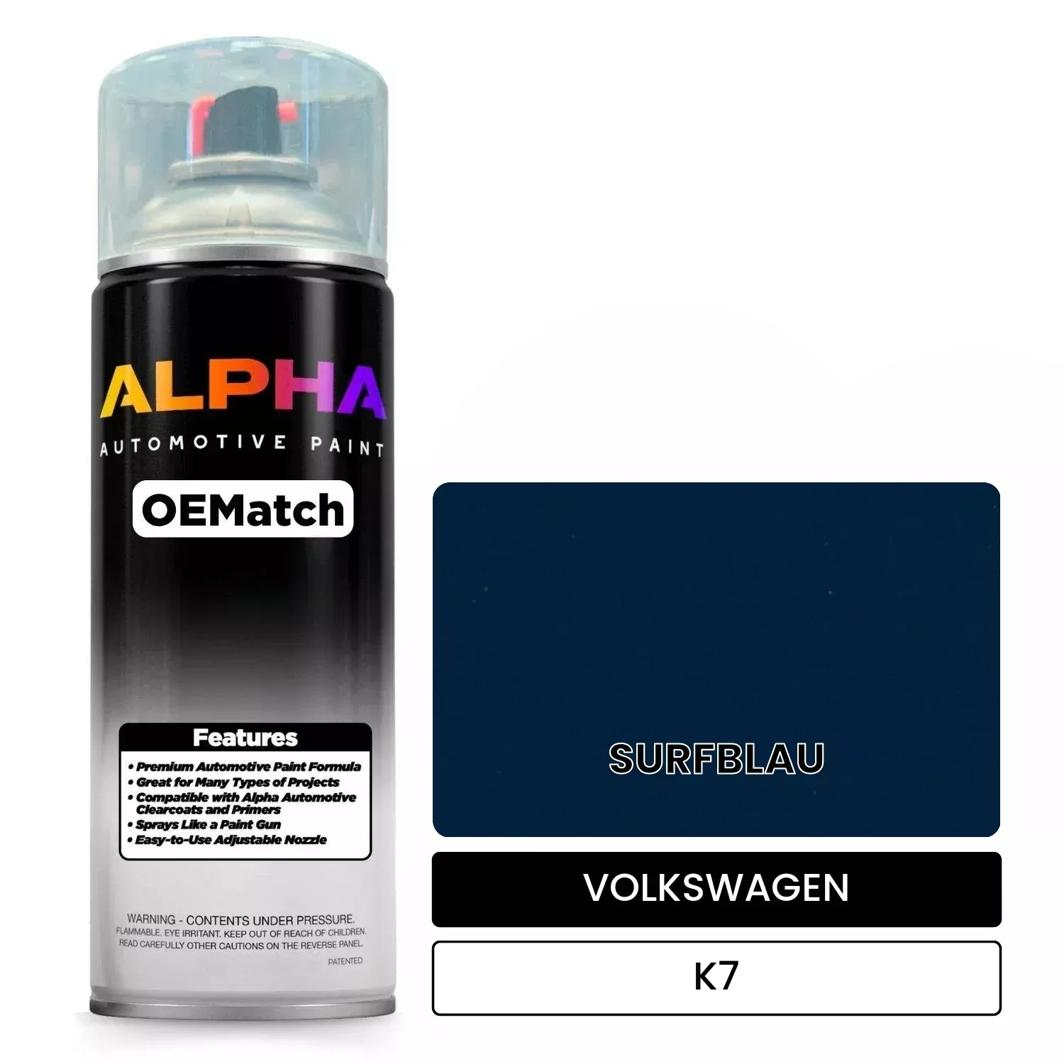 VOLKSWAGEN Surf Blue K7 | OEMatch Automotive Spraycan