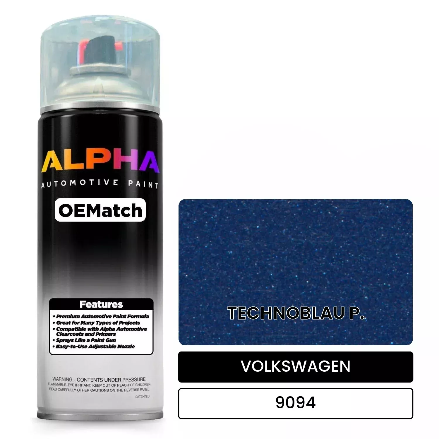 VOLKSWAGEN Techno Blue Pearl 9094 | OEMatch Automotive Spraycan