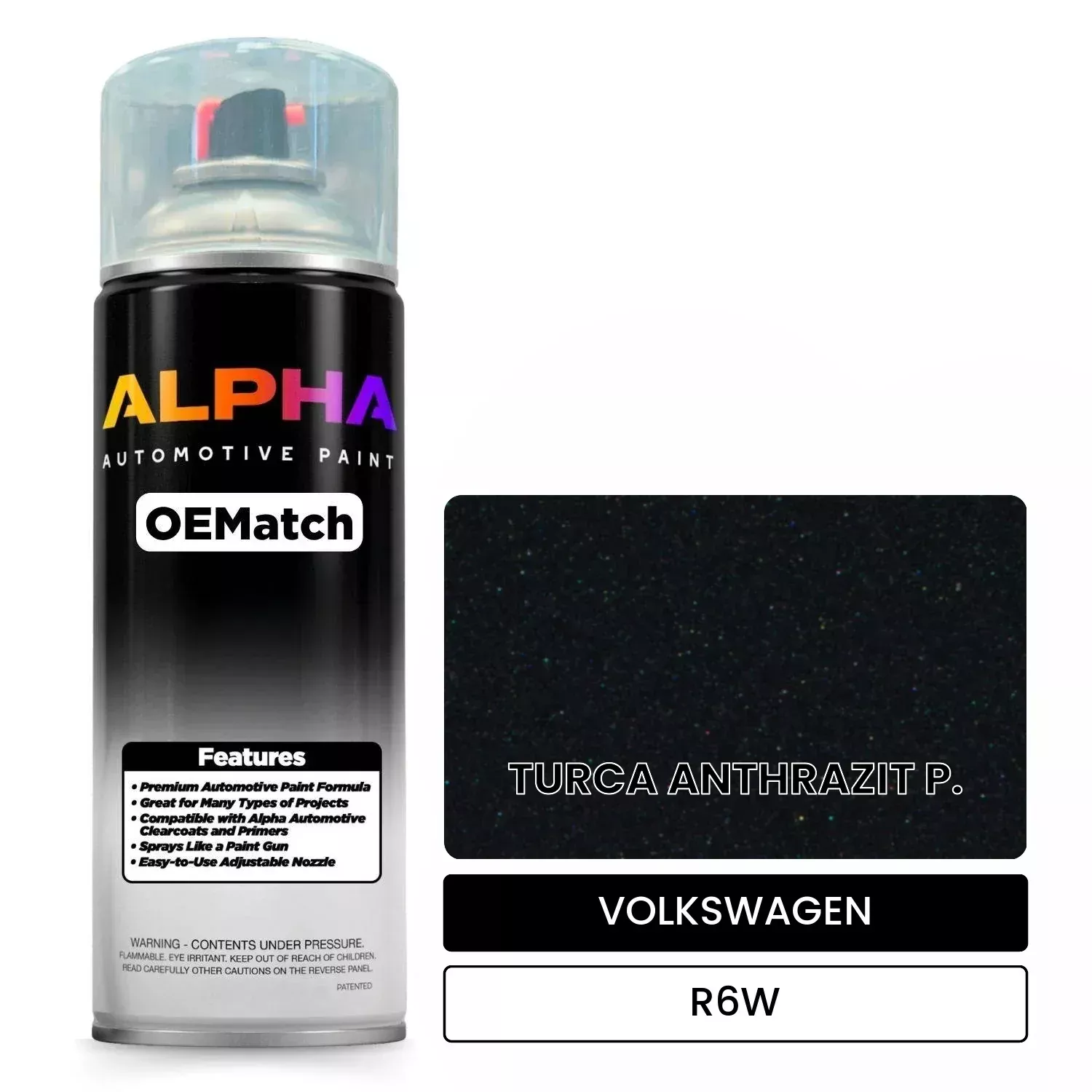 VOLKSWAGEN Turca Anthracite Pearl R6W | OEMatch Automotive Spraycan