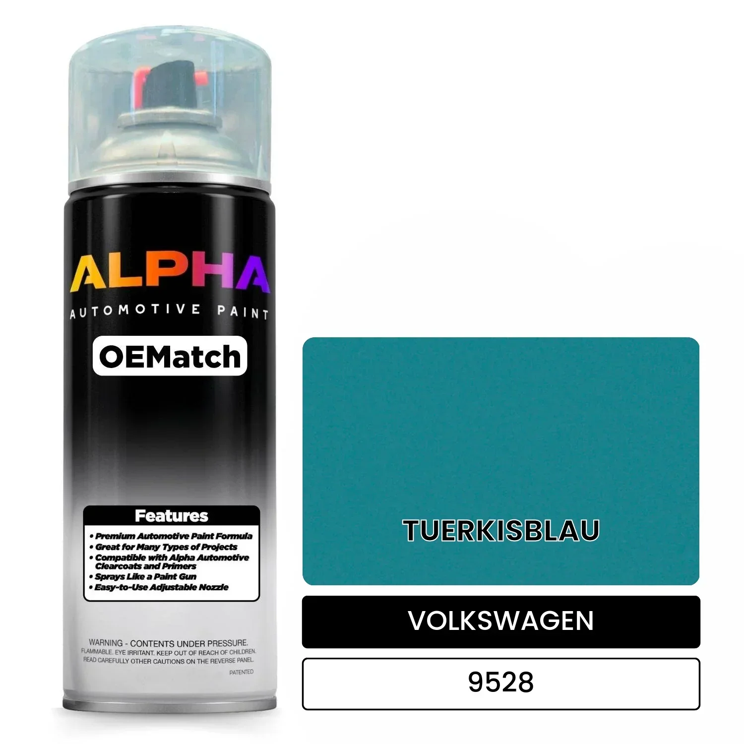 VOLKSWAGEN Turquoise Blue 9528 | OEMatch Automotive Spraycan
