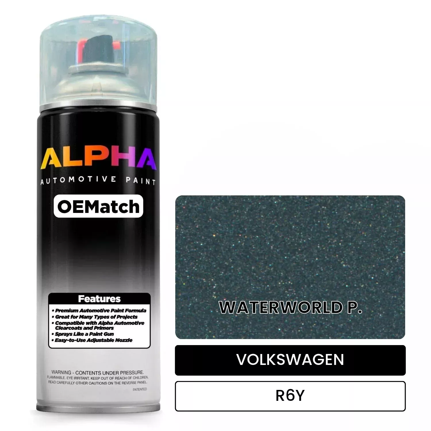 VOLKSWAGEN Waterworld Blue R6Y | OEMatch Automotive Spraycan