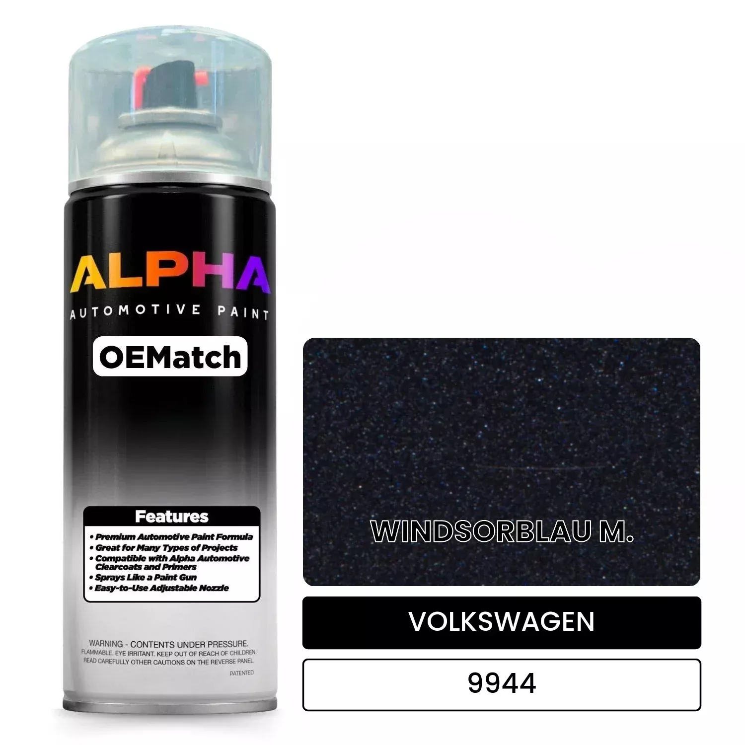 VOLKSWAGEN Windsor Blue Metallic 9944 | OEMatch Automotive Spraycan