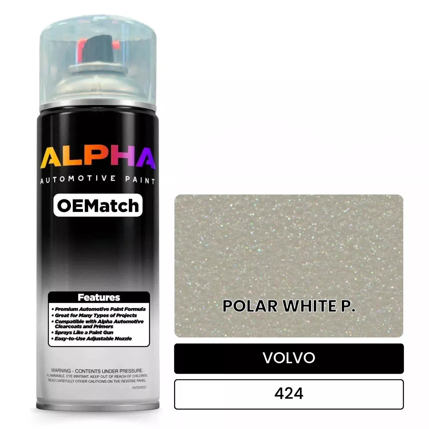 VOLVO POLAR WHITE P. 424 | OEMatch Automotive Spraycan
