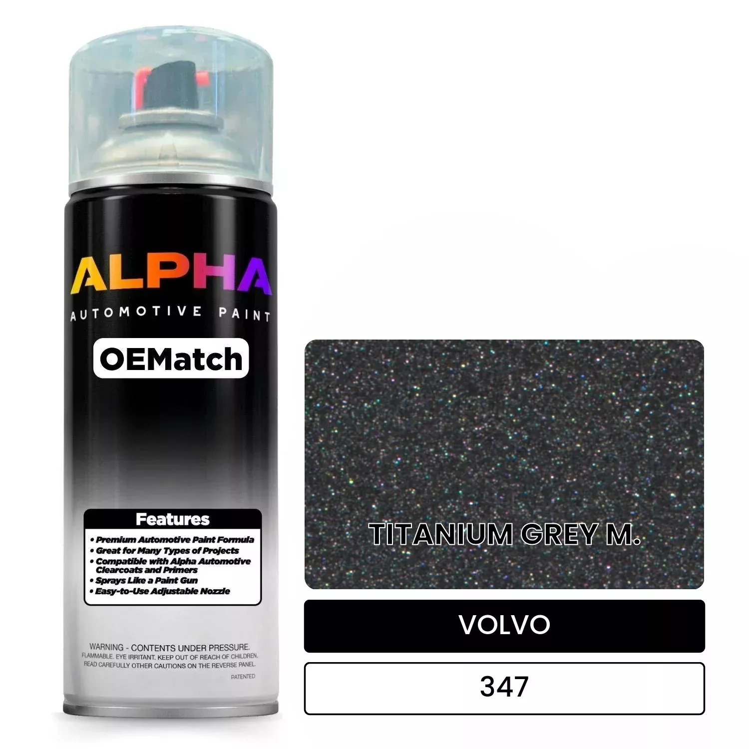 VOLVO TITANIUM GREY M. 347 | OEMatch Automotive Spraycan
